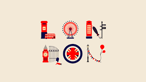 An animated graphic depicting London